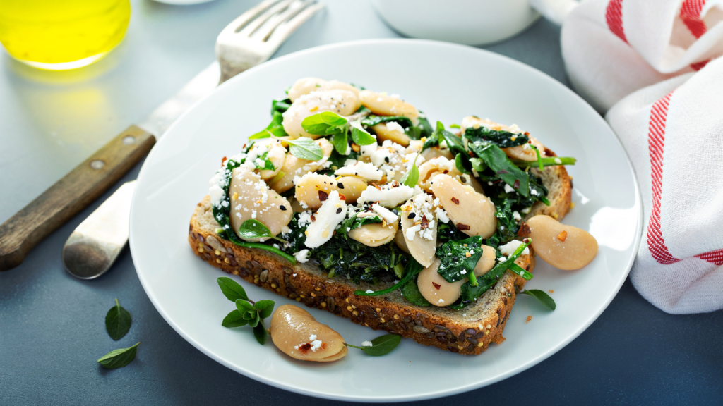 spinach and feta toast